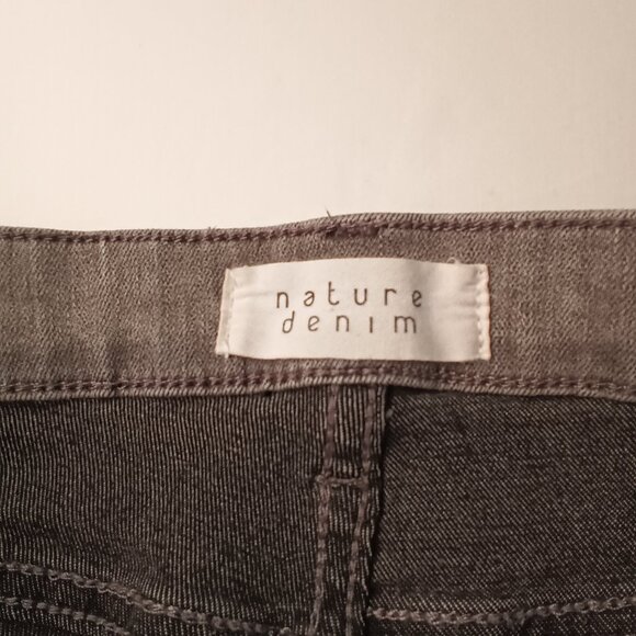 Nature Denim Buttonfly Jeans Size 29/8 High Rise Skinny Leg Grey Color - Picture 5 of 10